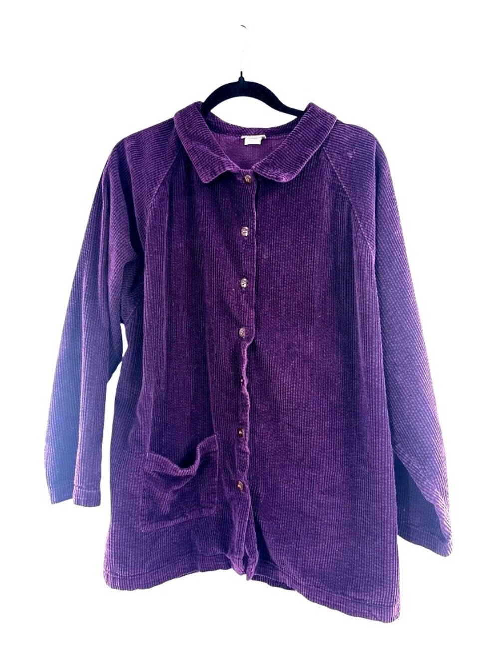 Vintage Kiko Comfortable Clothing Purple Corduroy Button-Up One Size Feminine